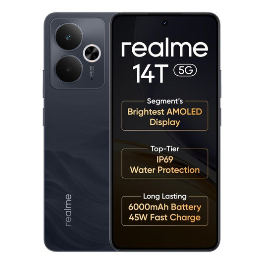 Realme 14T 5G 8 GB RAM, 128 GB, Black, Mobile Phone