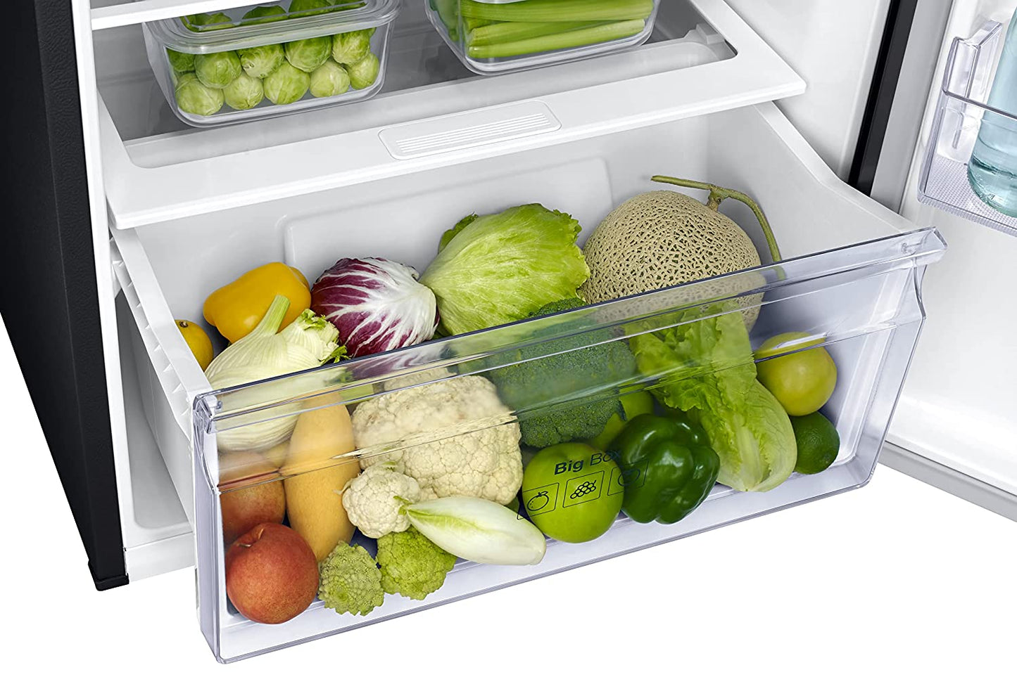 Samsung RT42C5C52BS/HL 376L 2 Star Inverter Frost-Free Convertible 5 In 1 Curd Maestro Double Door Refrigerator (Black Inox)