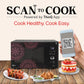 LG MJEN286VIW 28 L Charcoal Convection Microwave Oven | Wi-Fi Enabled | Scan to Cook | 360° Motorised Rotisserie | Heart-Friendly Recipes | Stainless Steel Cavity | Black