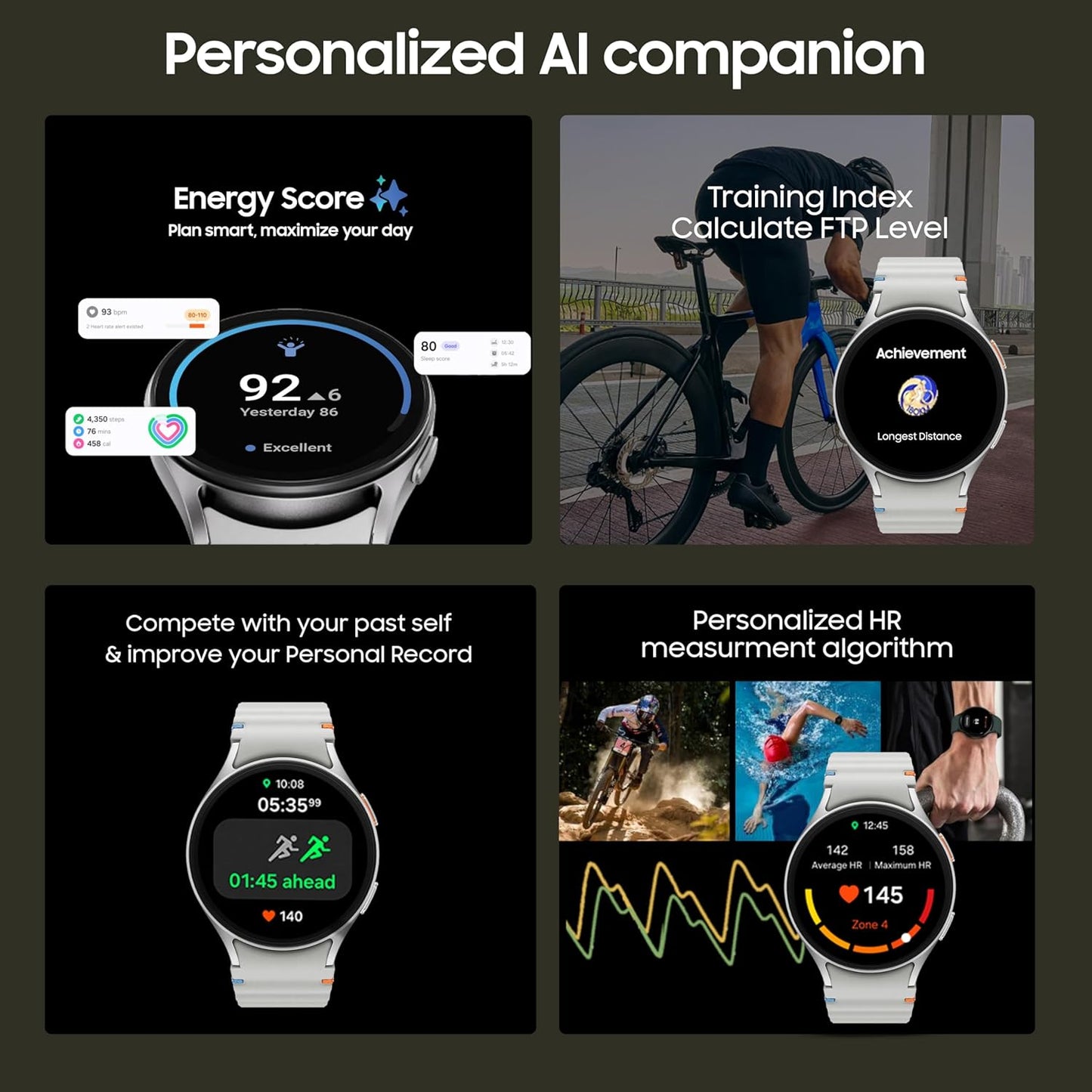 Samsung Galaxy Watch 7 (44mm, Silver, BT) with 3nm Processor | Dual GPS | Sapphire Glass & Armour Aluminum | 5ATM & IP68 | HR, SpO2, BP & ECG Monitor