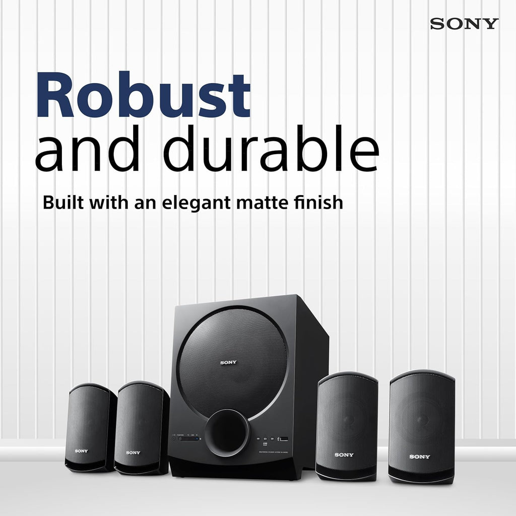 Sony SA-D40M2 4.1ch Home Theatre Speaker with 100W Power Output and Powerful Subwoofer - Black