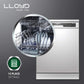 Lloyd 13 Place Settings Dishwasher (LDWF13PSE1DD) – 70°C Hot Wash, 360° Water Spray, Extra Dry, Half Load, Freestanding | Stainless Steel, Silver