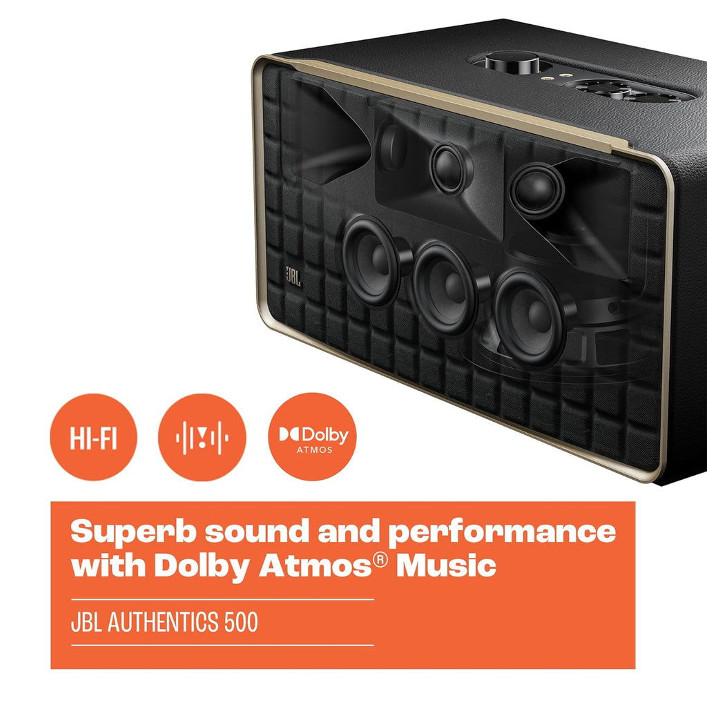 JBL Authentics 500 - Wireless Home Speaker with Bluetooth, Voice