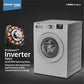 Voltas WFL8012B7JVBKA/GXV 8 Kg 5 Star Inverter Quick wash Fully-Automatic Front Loading Washing Machine (Grey, In buit Heater/Hygiene steam)