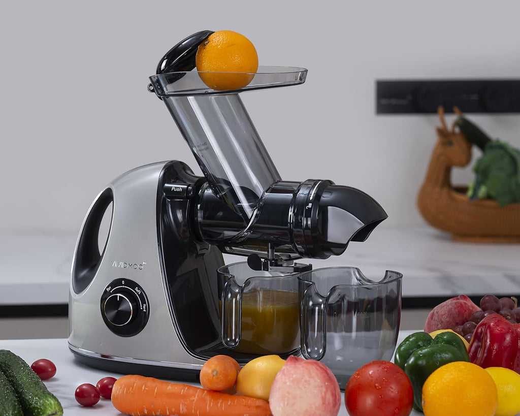 Russell Hobbs RJE150H 150W Cold Press Slow Juicer with 500ml Jug, Wide 79mm Feed Chute, Quiet Operation, Reverse Function & 2-Year Warranty