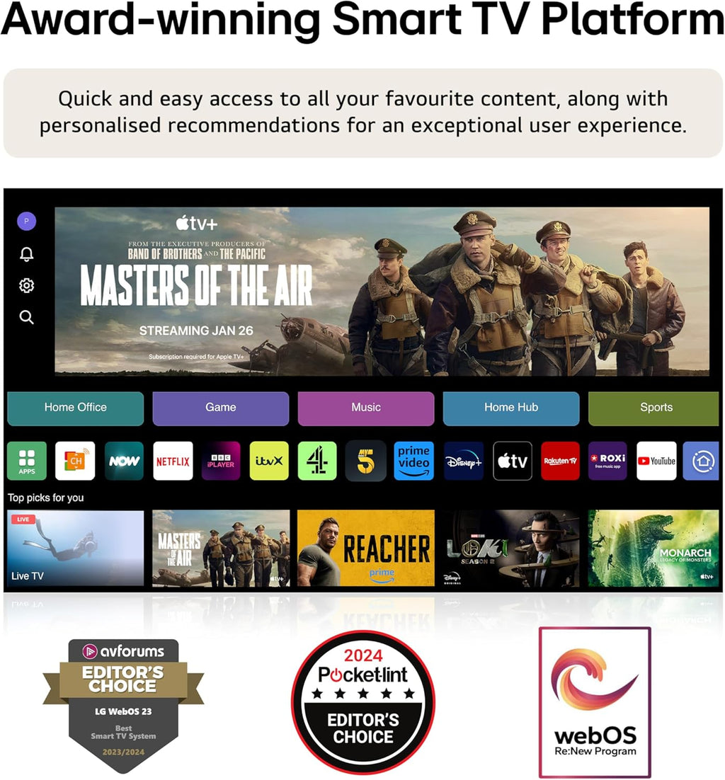 LG 43UT73006LA 43 Inch 4K UHD Smart LED TV (Ashed Blue) with α5 AI Processor Gen7, HDR10 Pro, FILMMAKER Mode, Alexa Built-In, Game Optimiser & webOS