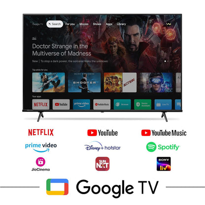 Vu 55QLED25 139cm (55”) GloQLED 4K QLED Google TV – Dolby Audio, AI Picture, 3-Year Warranty (2025)