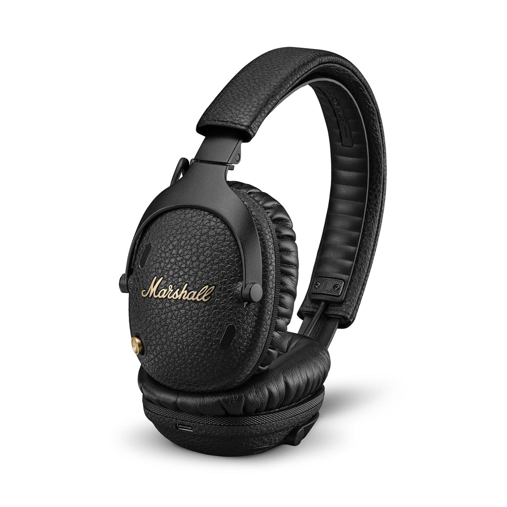 Marshall Monitor III Active Noise Cancelling Over-Ear Bluetooth Headphones | 70H Playtime, Spatial Audio, Foldable Design, Dynamic Loudness, USB-C Charging | Black | With Hard Case
