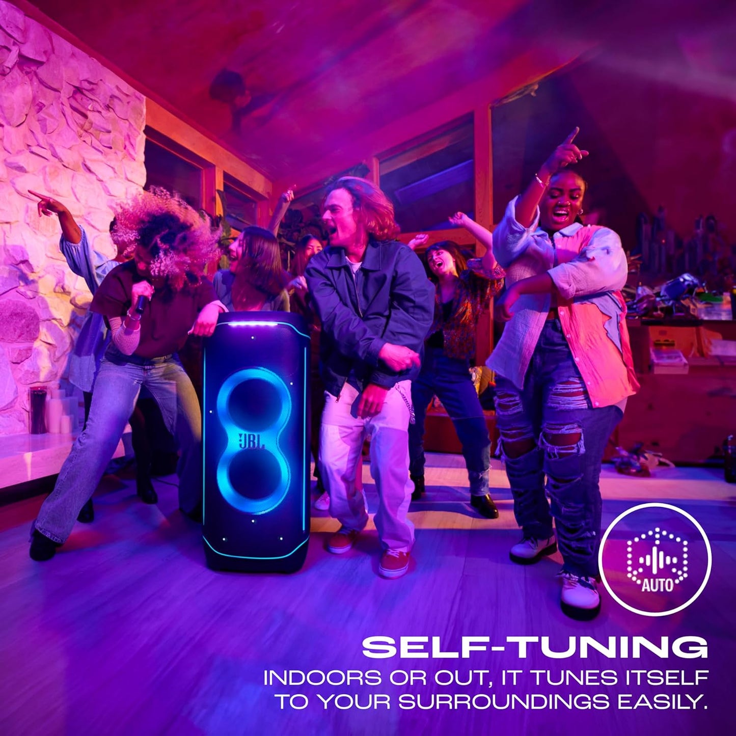 JBL PartyBox Ultimate 1100W Party Speaker with Dolby Atmos, Wi-Fi, Bluetooth & Dynamic Light Show – IPX4 Splashproof | Buy Online at Suraj Electronics