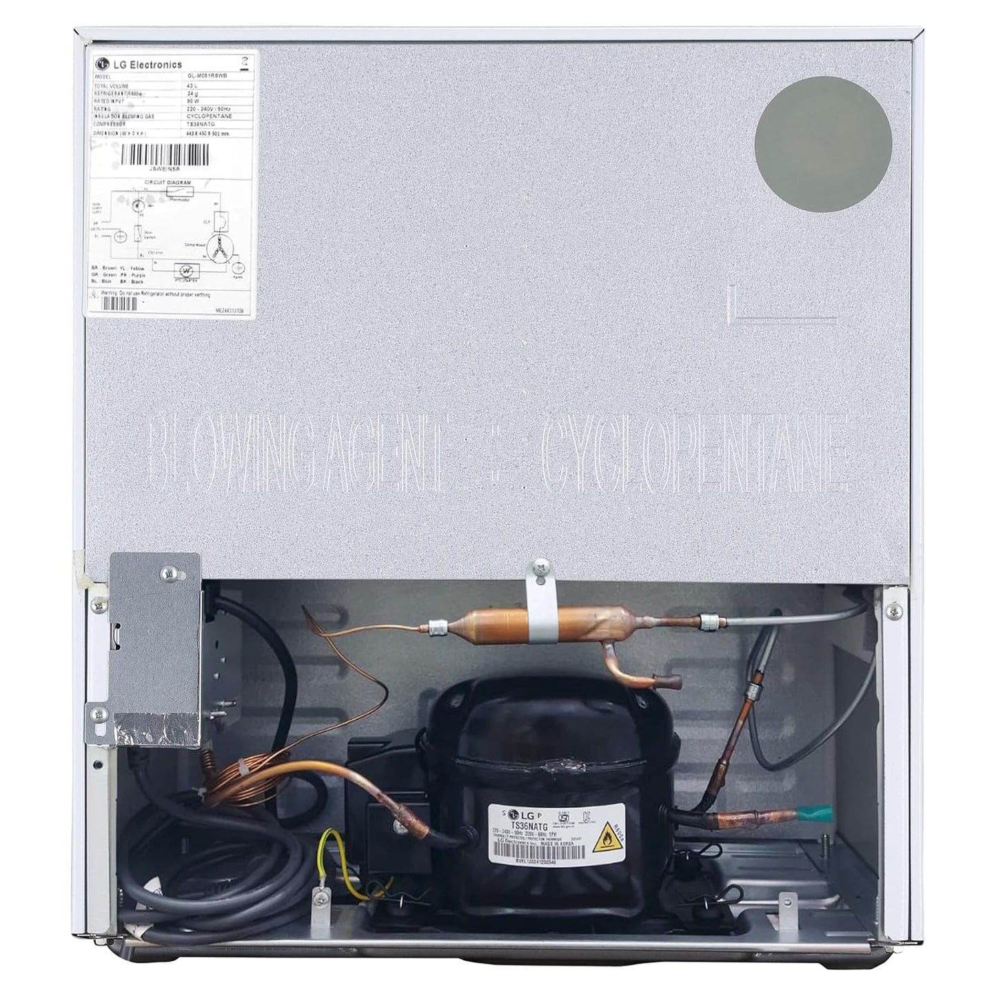 LG GL-M051RSWB 43 L 1 Star Direct Cool Minibar Single Door Refrigerator ( Super White)
