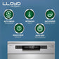 Lloyd 15 Place Settings Dishwasher (LDWF15PSA1TS) – Auto Open Dry, 65°C Hot Wash, Infinity Drawer, Dual Zone, Sparkle Clean Technology | Puro Hygiene+ Silver |