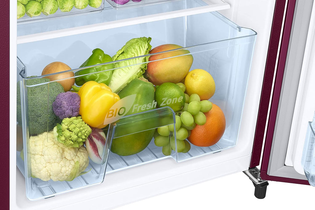 Samsung RR20C2712R8/NL 183 L, 2 Star, Digital Inverter, Direct-Cool Single Door Refrigerator ( Blooming Saffron Red)