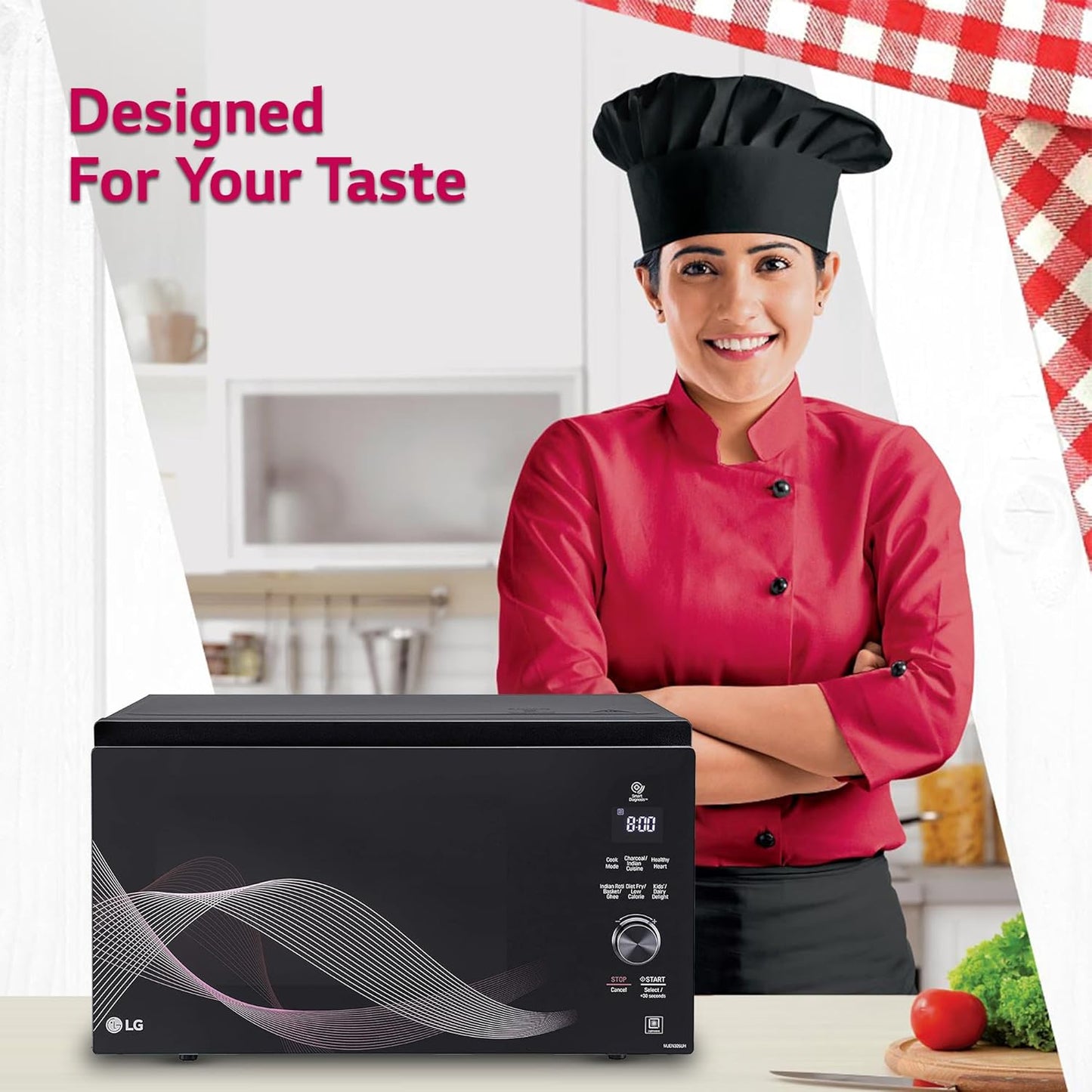 LG MJEN326UHWF 32 L Charcoal Convection Microwave Oven | Air Fryer Mode | Diet Fry | Smart Wi-Fi | Suraj Electronics Delhi NCR