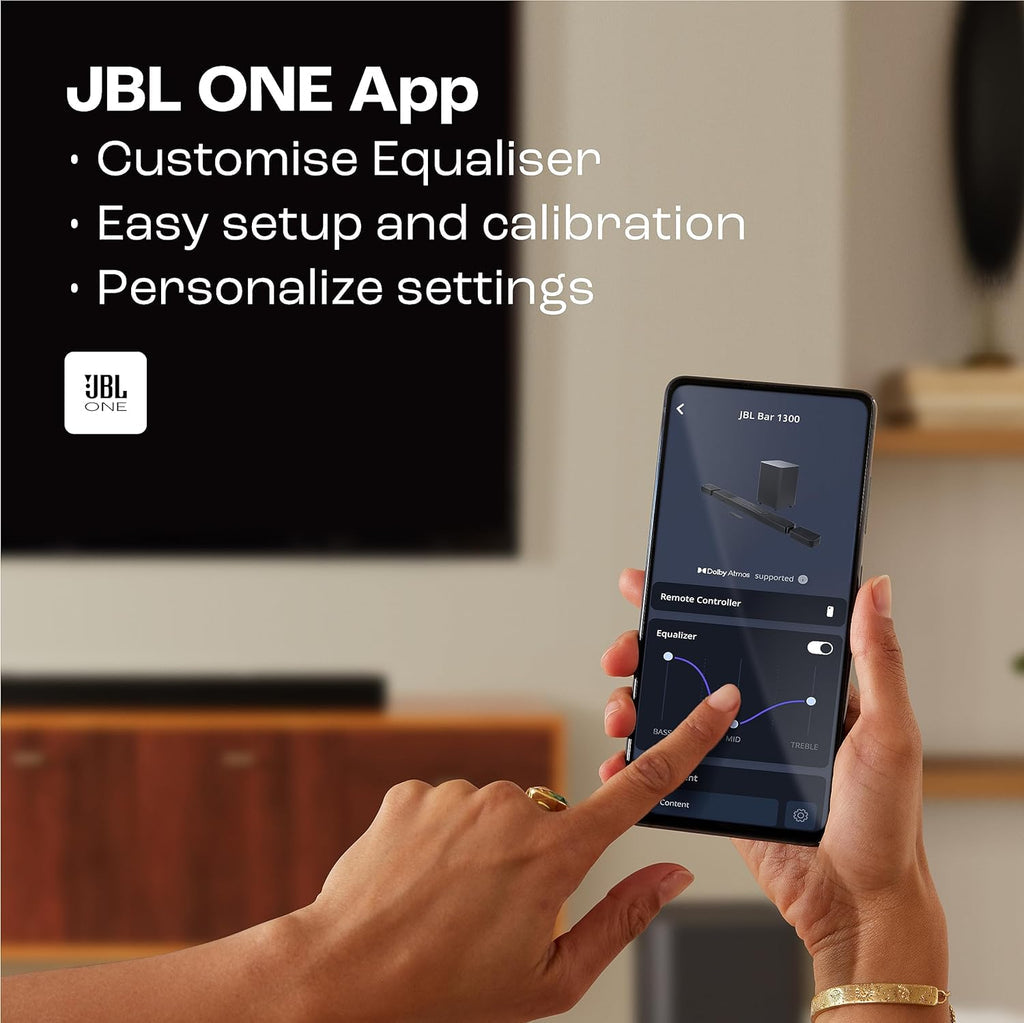 JBL Bar 1300 11.1.4 Channel Dolby Atmos Soundbar with Wireless Subwoofer, DTS:X, Detachable Bluetooth Speakers, 1170W, HDMI eARC – Black