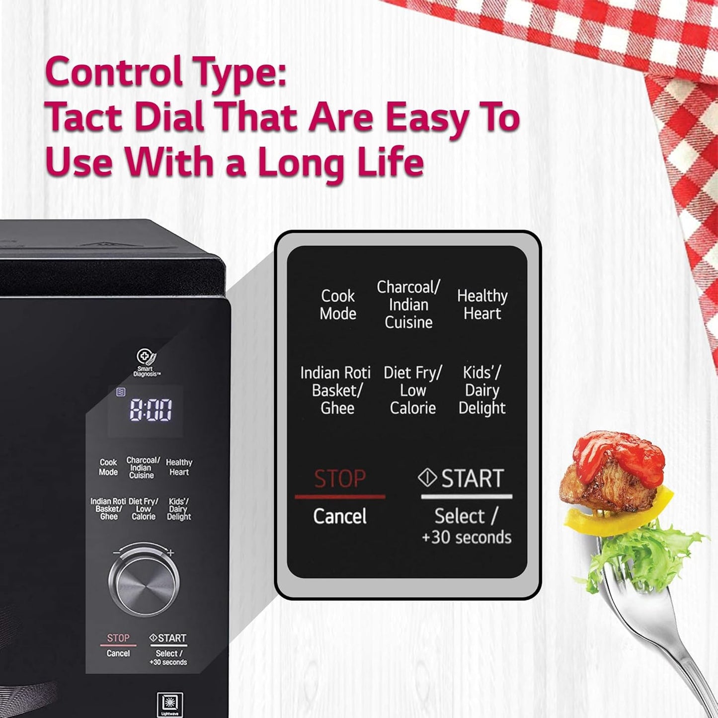 LG MJEN326UHWF 32 L Charcoal Convection Microwave Oven | Air Fryer Mode | Diet Fry | Smart Wi-Fi | Suraj Electronics Delhi NCR