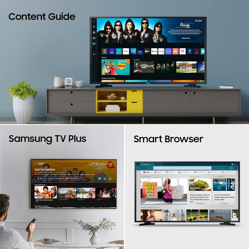 Samsung UA32T4340BKXXL 32 Inch HD Ready Smart LED TV | Tizen OS | Dolby Digital Plus | Screen Mirroring