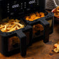 Ariete 4631 Double Air Fryer 9L (2400W) with Dual Basket, 11 Cooking Programs, BPA-Free, Oil-Free Healthy Frying, Touchscreen Panel – Black | Suraj Electronics