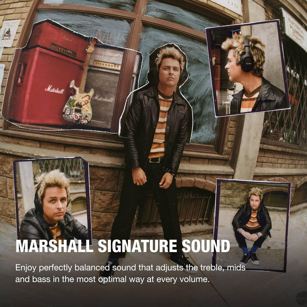 Marshall Monitor III Active Noise Cancelling Over-Ear Bluetooth Headphones | 70H Playtime, Spatial Audio, Foldable Design, Dynamic Loudness, USB-C Charging | Black | With Hard Case