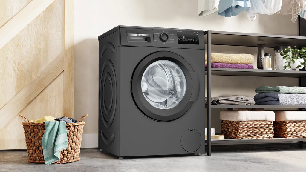 Bosch WAJ2826DIN Series 2 Front Load Washing Machine 8 Kg, 1400 RPM – Stainless Steel Drum, LED Display, Water Protection System (2025 Model)