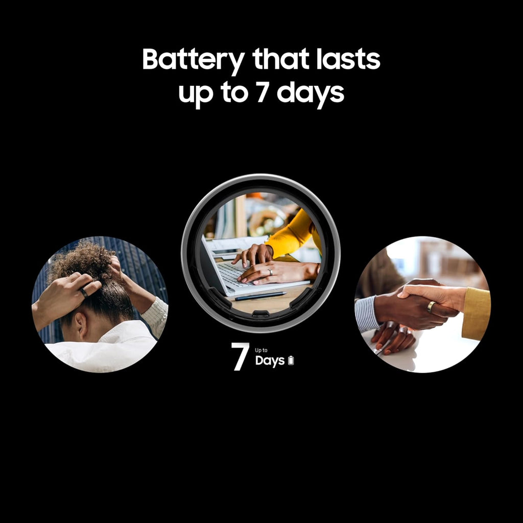 Samsung Galaxy Ring, with Smart AI, Size First W/Sizing Kit, No App Subscription, Fitness Monitor, Sleep Tracker, Up to 7-Day Battery, Size 10, Titanium Silver