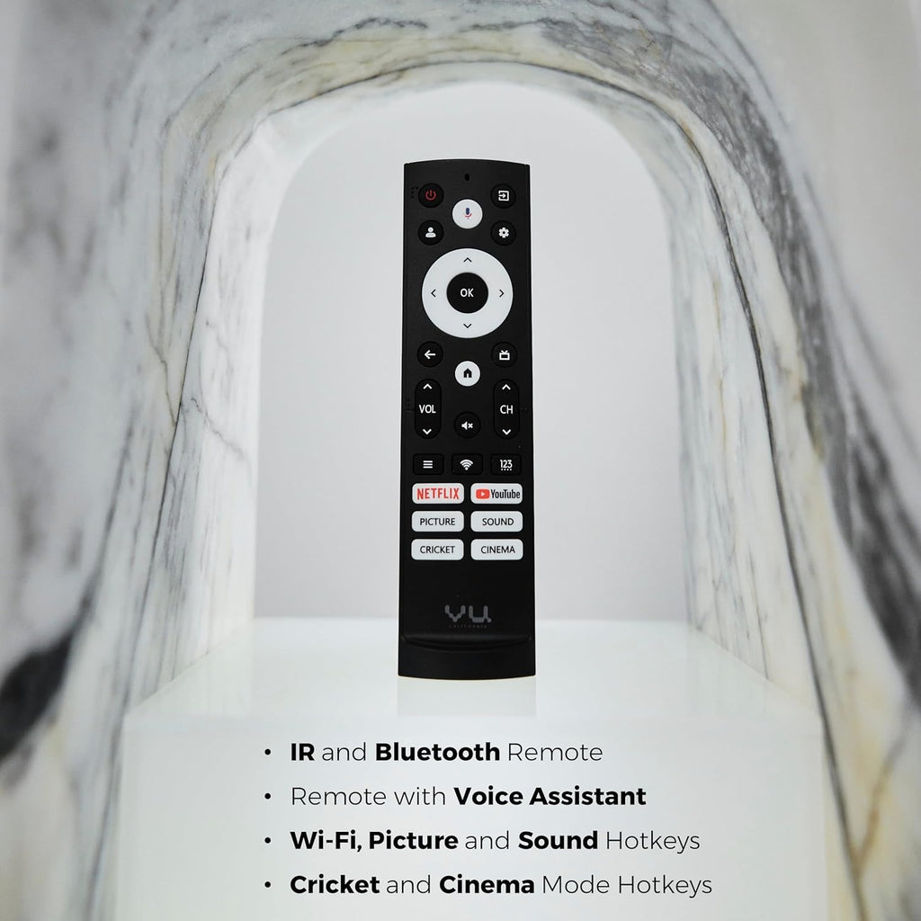 VU 55VIBE-DV – 3 Year Warranty 55 Inch 4K QLED Google TV (2025 Model) with Dolby Vision & Atmos, 88W Soundbar, HDMI 2.1, MEMC, AI Processor & Bezel-Less Design