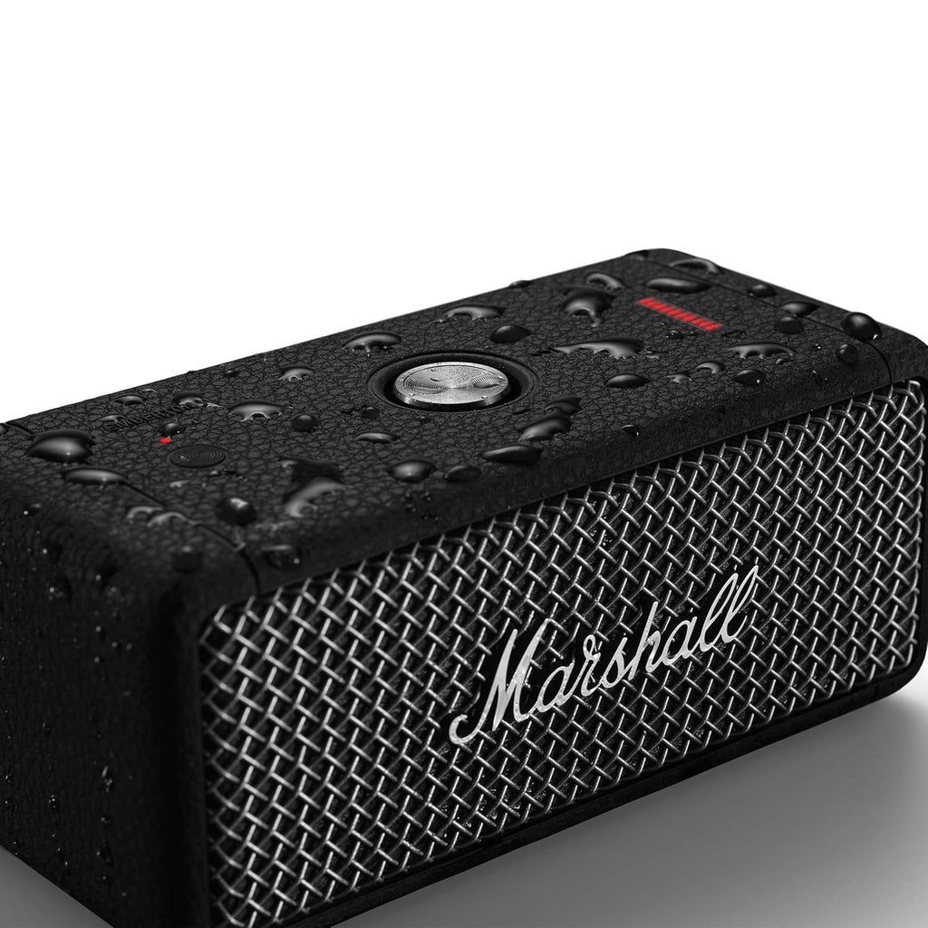 Marshall Emberton II Portable Bluetooth Speaker (Black & Steel) | 30+ Hour Playtime | IP67 Water Resistant