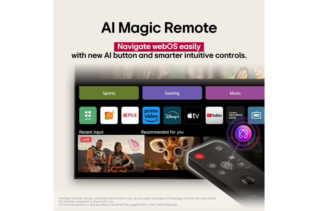 LG 43UA83006LA 43 Inch 4K UHD AI Smart TV  | α7 AI Processor Gen8, HDR10, Filmmaker Mode, Dolby Atmos, webOS 25