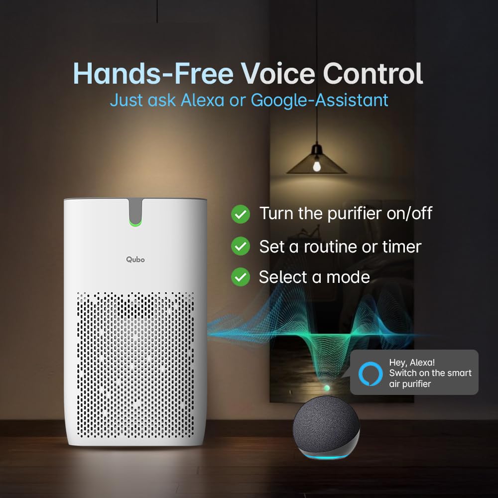 Qubo Smart Air Purifier Q400 | 400 Sq.ft | HEPA H13 | App & Voice Control | 4-Layer Filtration | 9000 Hrs Filter Life | Suraj Electronics Delhi NCR
