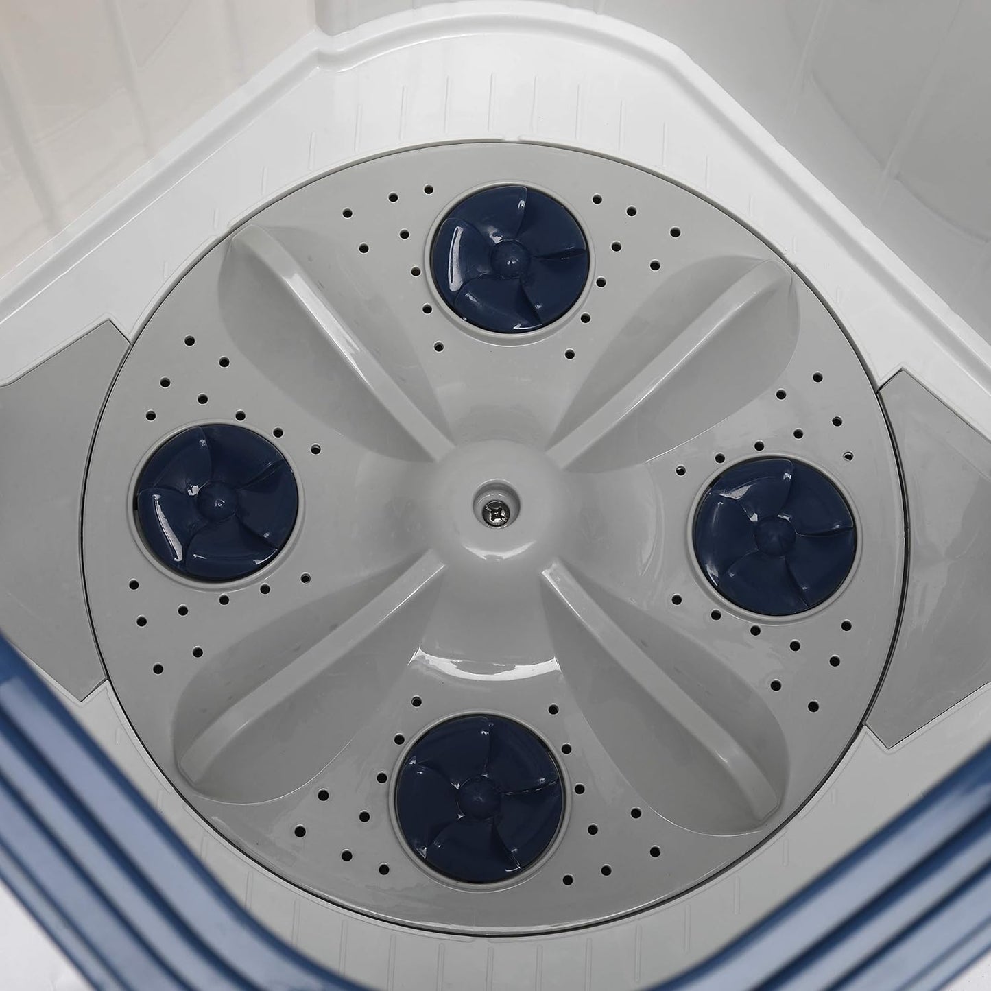 Voltas Beko WTT80DBLT 8 Kg Semi-Automatic Top Load Washing Machine | Double Waterfall | Soft Close Lid | Dual Cassette Filter | 1300 RPM Fast Dry | Sky Blue | Suraj Electronics