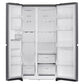LG GL-B257HDS3 650 L Frost Free Smart Inverter Double Door Side By Side Refrigerator( Dazzle Steel, Convertible)