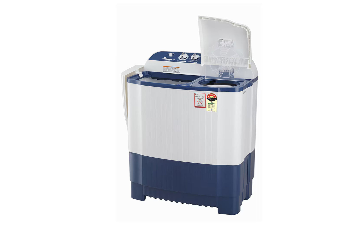 LG P7510RBAZ 7.5 Kg 5 Star Semi-Automatic Top Load Washing Machine – Dark Blue | Roller Jet Pulsator | Collar Scrubber | Rat Away Technology