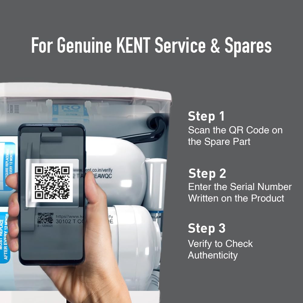 KENT Grand Plus RO Water Purifier | 4 Years Free Service | ISI Marked | Multiple Purification Process | RO + UV + UF + TDS Control + UV LED Tank | 9L Tank | 20 LPH Flow | Zero Water