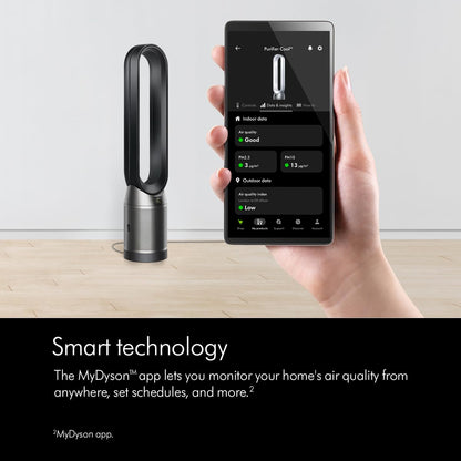 Dyson Air Purifier Cool PC1 (TP11) Black / Nickel| HEPA Filter | Air Multiplier™ Tech | Auto, Sleep &amp; Night Modes | App &amp; Voice Control | 350° Airflow | Suraj Electronics