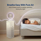 Eureka Forbes Smart Air Purifier 355 Smart | Covers upto 480 Sq. Ft. | Removes 99.97% Impurities in 10-Mins | True Hepa H13 | WiFi Enabled | 4-Stage Filtration | Plasma Positive+Negative Ion | Surround 360°