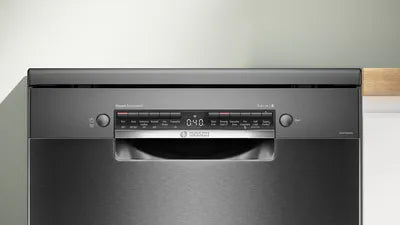 Bosch SMS6HMC00I 15 Place Settings Free-Standing Dishwasher | Brushed Black Steel | Home Connect Wi-Fi | SpeedPerfect+ | Suraj Electronics Delhi NCR