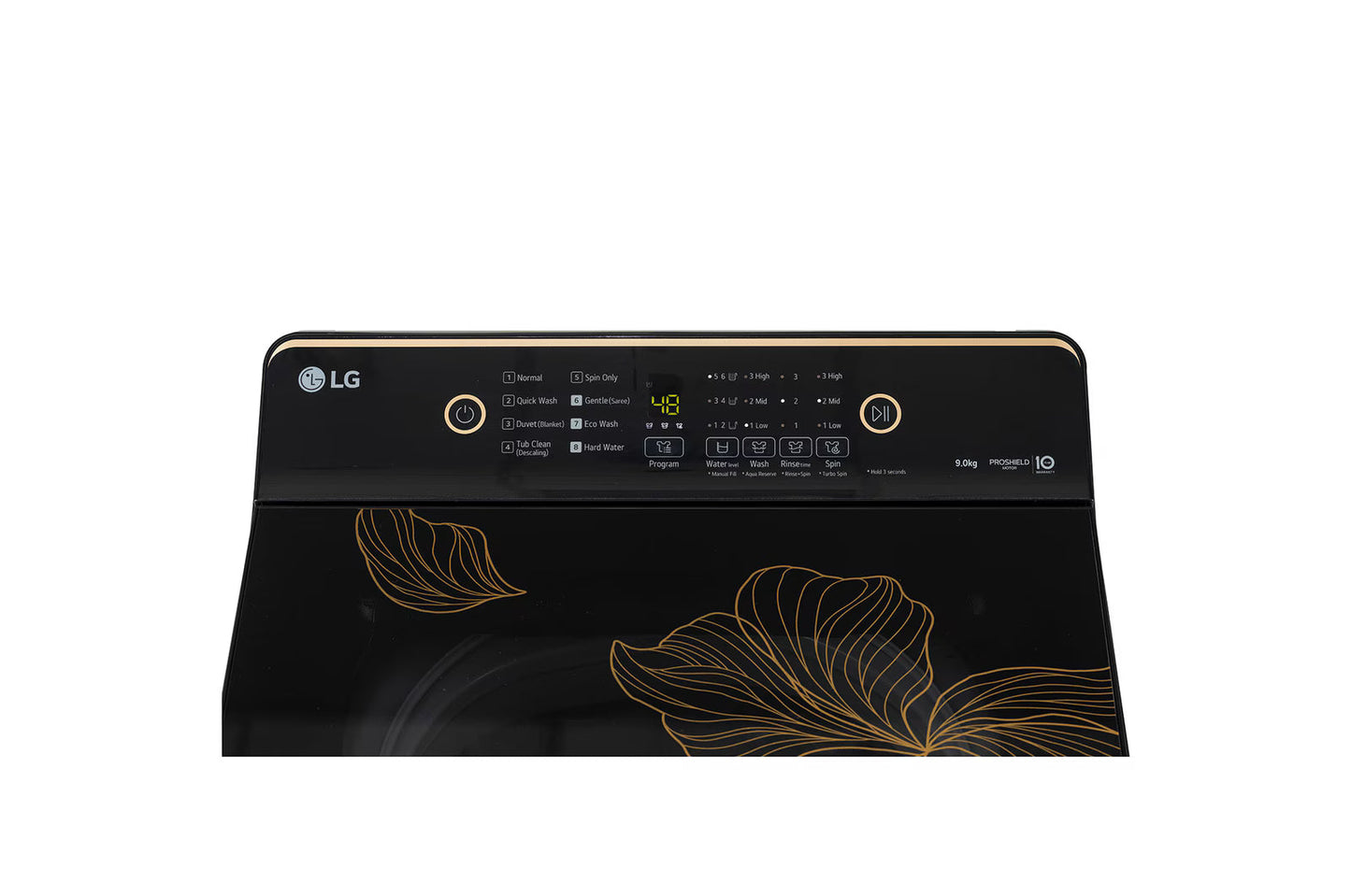 LG T90KMOB1Z 9Kg Top Load Washing Machine, Hard Water Wash, Onyx Black, 5 Star 2025
