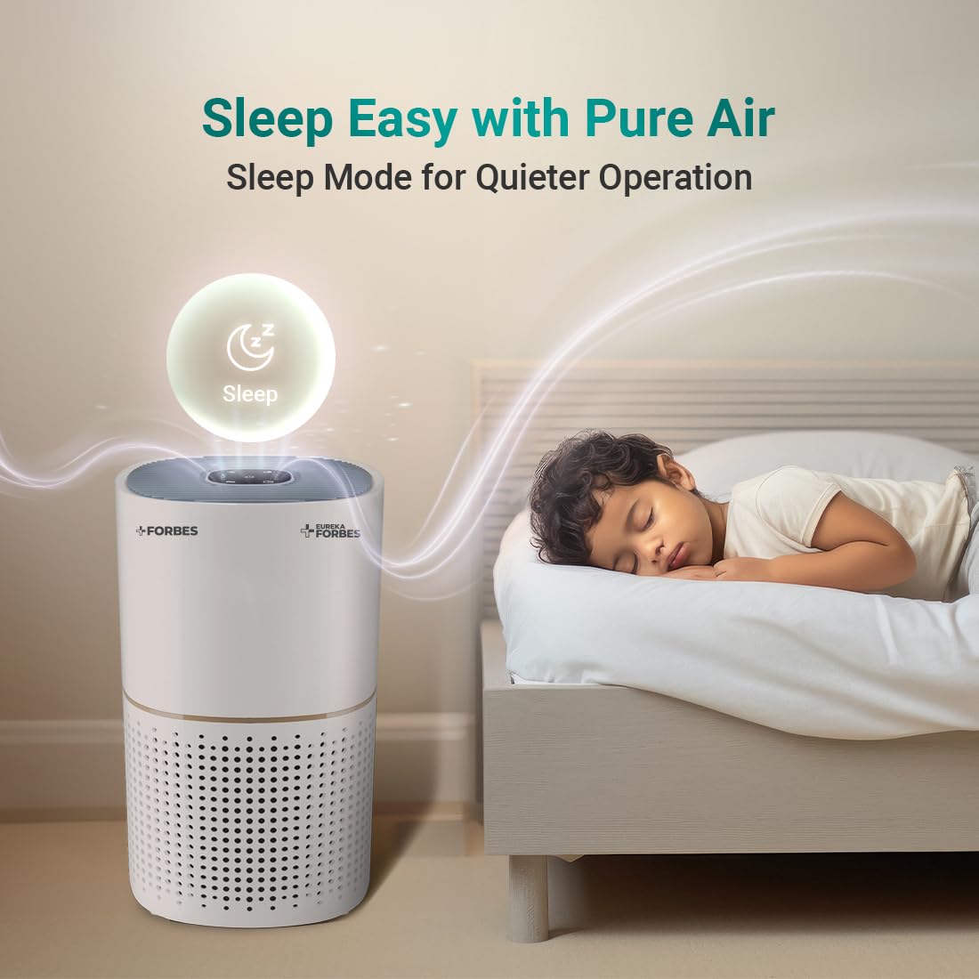 Eureka Forbes Air Purifier 230 | True HEPA H13 Filter | 360° Air Intake | Removes 99.97 % PM2.5, Dust &amp; Allergens | Covers 310 Sq Ft | Suraj Electronics