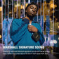Marshall Willen II Portable Bluetooth Speaker (Black & Brass) – 17+ Hours Playtime, IP67 Dust & Waterproof, Built-in Mic, Strap Mount, Compact Design