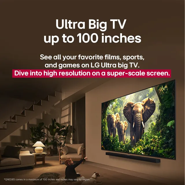 LG 86QNED8GA6A 86 inch 4K QNED MiniLED Smart TV (2025 Model) with α8 AI Processor Gen2, Dolby Vision, Dolby Atmos, Filmmaker Mode, 144Hz VRR, webOS 25 & Magic Remote