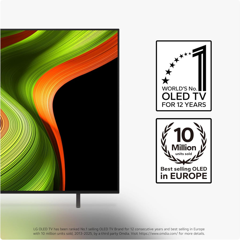 LG OLED65B56LA 65 Inch 4K OLED Smart TV (2025 Model) | α8 AI Processor, Dolby Vision & Atmos, 120Hz Refresh Rate, webOS 24, VRR, G-Sync, HDMI 2.1 |