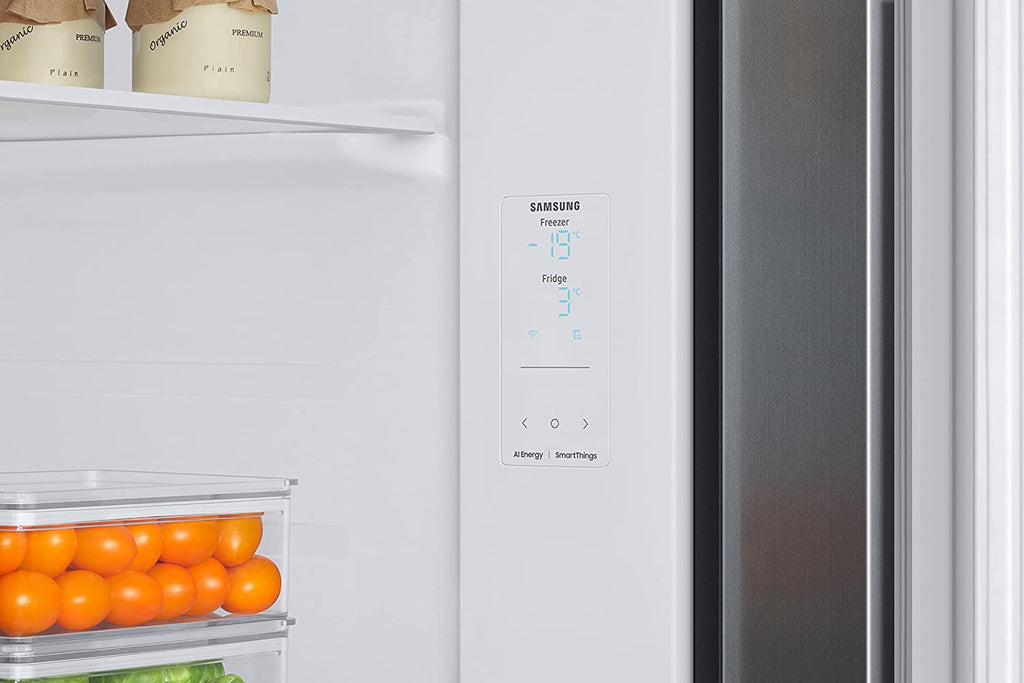 Samsung RS76CG8113SLHL 653L Wi-Fi Enabled Side-by-Side Refrigerator | SmartThings AI | Convertible 5-in-1 | Twin Cooling Plus | Digital Inverter Compressor | EZ Clean Steel | 3 Star | 20-Year Warranty