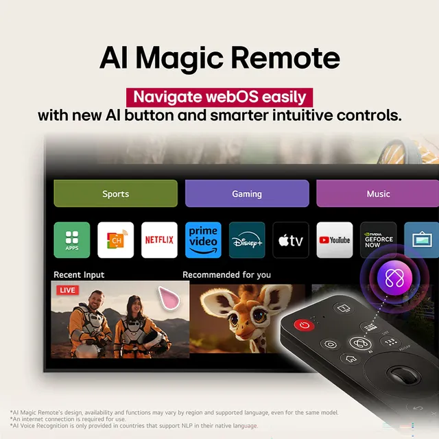 LG 65QNED8BA6A 165.1 cm (65 inch) QNED 4K Ultra HD Smart WebOS TV with Dolby Atmos (2025 Model)