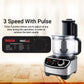 Inalsa INOX 1200W Food Processor with Mixer Grinder & Juicer | 2.5L Bowl, 3 Jars, 12 Attachments, Copper Motor – Black/Silver