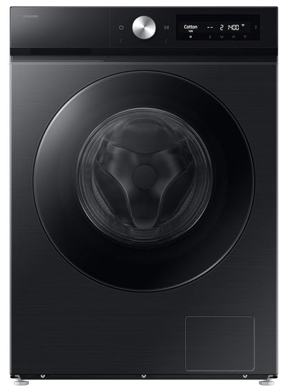 Samsung WD12FB7B34GBTL 12kg/7kg 5 Star AI EcoBubble Wi-Fi Inverter Fully Automatic Front Load Washer Dryer – Black | AI Control, Hygiene Steam, Air Wash