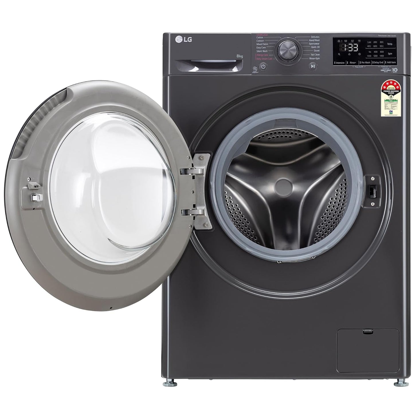 LG FHP1208Z3M 8 Kg 5 Star AI Direct Drive Front Load Washing Machine with Steam &amp; 6 Motion DD | Suraj Electronics Delhi NCR