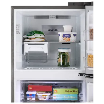 LG GL-S382SUSY 343 Litre 2 Star Frost Free Convertible Double Door Refrigerator | Smart Inverter Compressor, Smart Diagnosis, Top Freezer, Shiny Steel