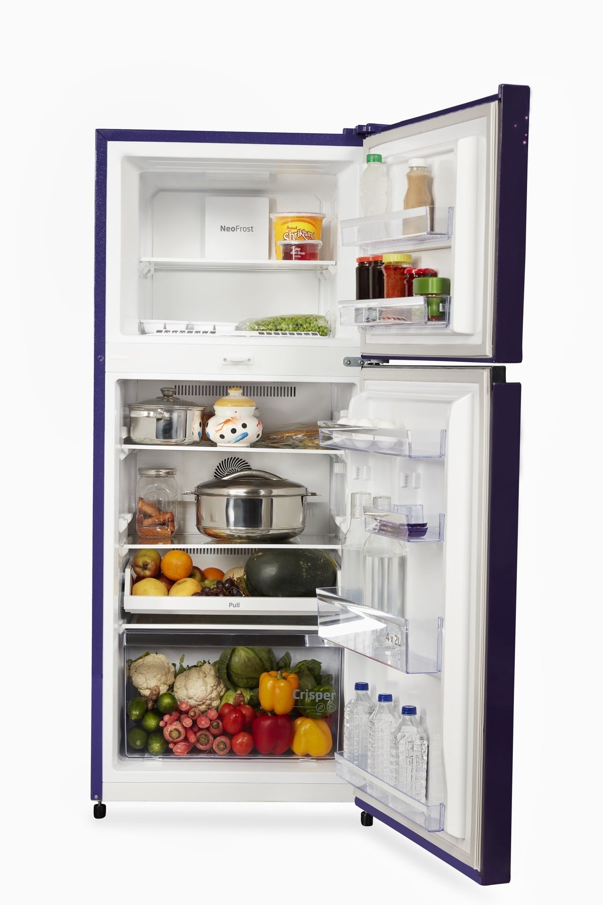 Voltas Beko RFF270C/WPNPR0I0000GD 230 L, 3 Star, Double Door Frost Free Refrigerator (Nightangle Purple)