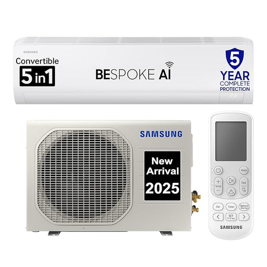 Samsung AR50F24D1XH 2 Ton 3 Star Inverter Smart Split AC | BESPOKE AI, Wi-Fi, 5-Step Convertible, 4-Way Swing, R32 Refrigerant | 2025 Model – Made in India