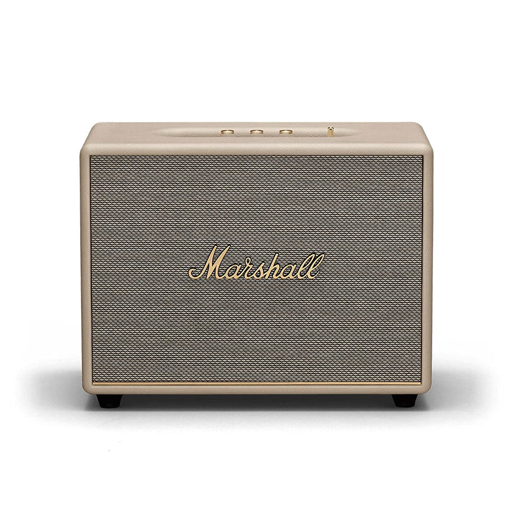 Marshall Woburn III Bluetooth Speaker (Cream) – 3-Way Driver, HDMI, AUX, Signature Sound, Sustainable Design