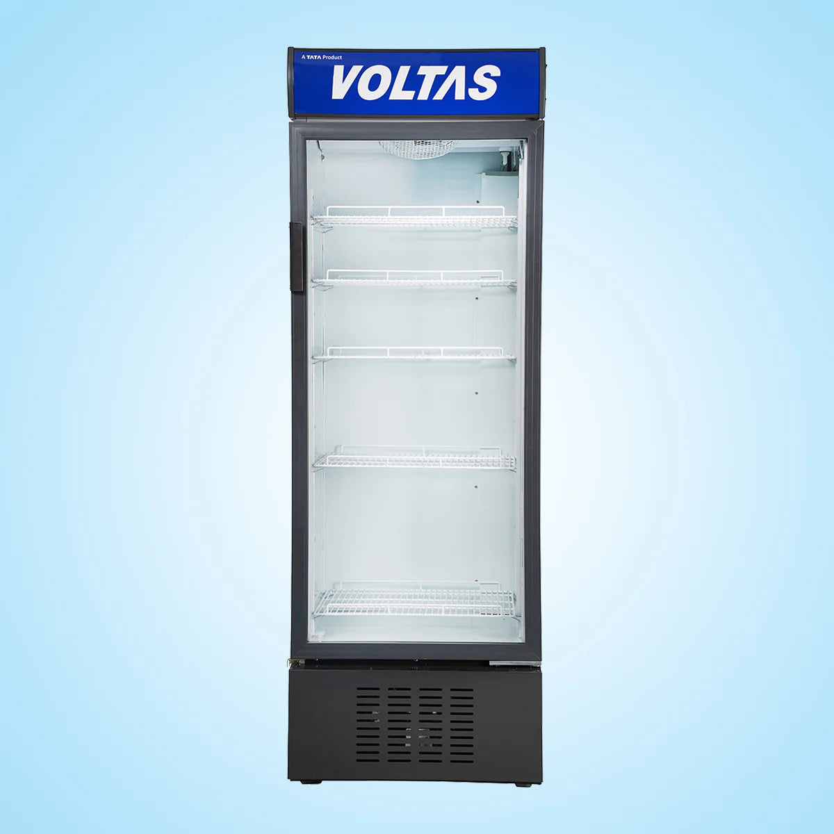 Voltas VC 450 Visi Cooler 450 Litres | Single Door Glass Display Refrigerator | R134a Refrigerant | Energy Efficient | Metallic Grey